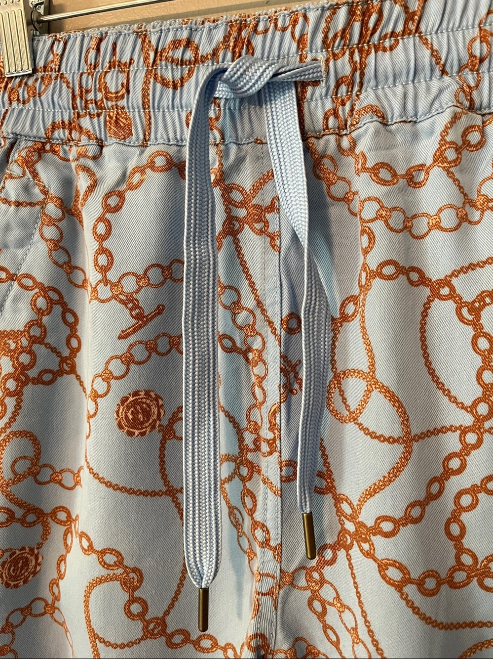 Maeve Anthropologie Kalle Chain Print Drawstring Track Pants Size Small - Picture 5 of 16